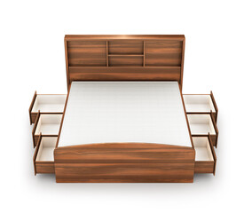 Wooden bed