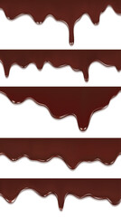 chocolate streams isolated on white