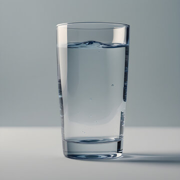 Un simple y fr&iacute;o vaso de agua, contra un fondo sencillo