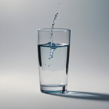 un fr&iacute;o y refrescante vaso de agua deliciosa