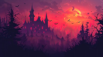 Halloween wallpaper with gradient background