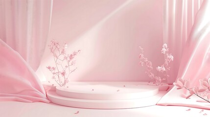 pink background with flower, 핑크색 배경 03