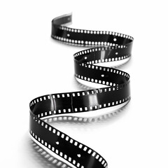 A classic film strip with perforated edges designs for Print on Demand (POD) on a white background