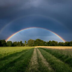 Naklejka premium Reflect on a natural phenomenon (like a rainbow, thunderstorm, or eclipse) that you've experienced recently and its impact on your day