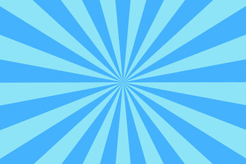 Blue radial burst background – comic style sunburst illustration