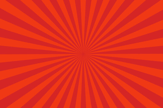 Red radial burst background , sunburst,  comic style sunburst illustration	