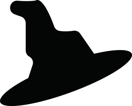 recommend clip art: silhouette of a Halloween witch hat