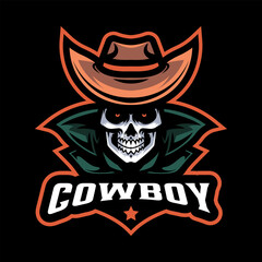 Badass Cowboy Mascot Logo