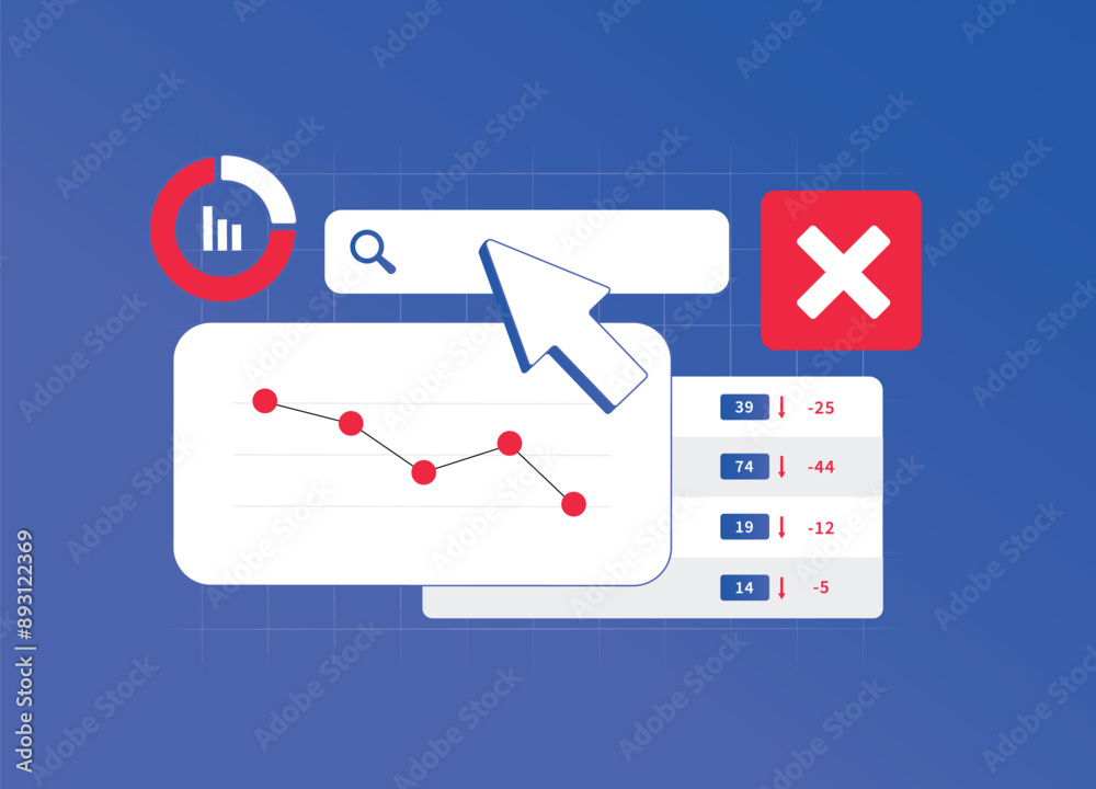 Wall mural seo mistake - error in search optimizing website that negatively impacts its search engine ranking, 