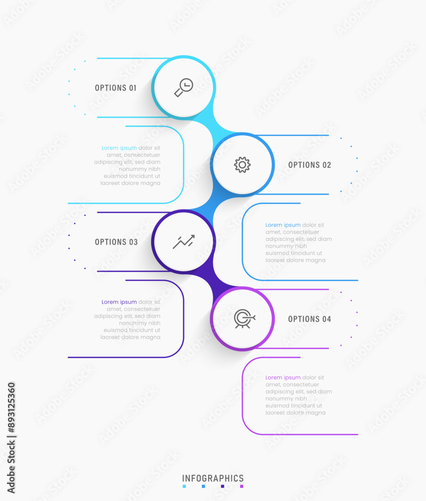 Canvas Prints vector infographic label design template with icons and 4 options or steps. can be used for process 
