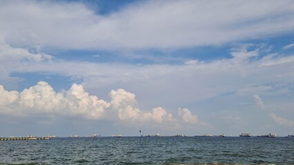 Blue Sky and White Clouds In Singapore