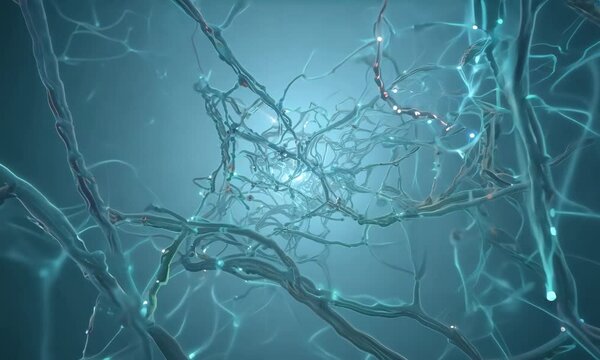 A blue background with a bunch of wires and lines. The wires are connected to each other and are in different shapes and sizes. The image gives off a feeling of complexity and interconnectedness