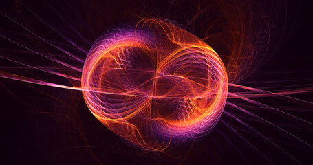 3D manual rendering abstract technology fractal background. Its not AI Generatd illustration.