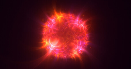 3D manual rendering abstract colorful fractal light background. Its not AI Generatd illustration.