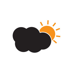 cloud and sun logo icon