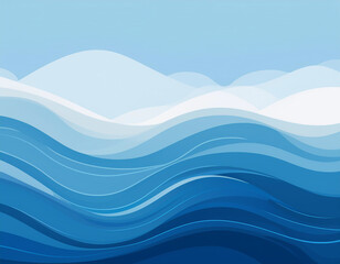 Tranquil Waves with a Calming Blue Tone