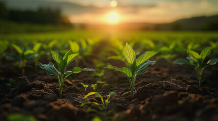 Advanced biotechnology and gene editing for crop improvement, showcasing technological innovations in genetically modified organisms and futuristic agriculture.