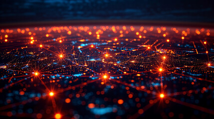 global communication technology, showcasing interconnected devices and a world map. This image symbolizes the seamless connectivity and expansive reach of the internet in modern business