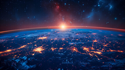 global communication technology, showcasing interconnected devices and a world map. This image symbolizes the seamless connectivity and expansive reach of the internet in modern business