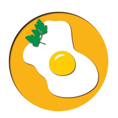 fried egg vector illustration
