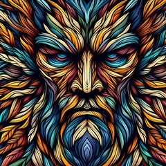 Colored face pattern texture
