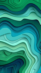 Fototapeta premium Abstract 3D Terrain Pattern with Blue Hues