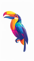 Fototapeta premium Colorful Rainbow Toucan Logo Design