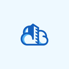 Cloud Data logo design, Cloud data vector icon. Cloud data technology
