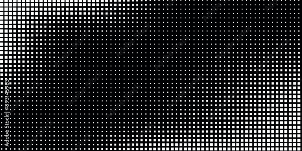 Wall mural dot white black pattern gradient texture background. abstract pop art halftone and retro style.