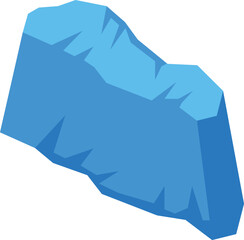 Blue rock is standing strong, representing concepts of power, stability, and resilience