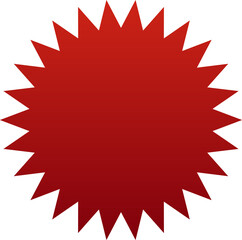 Red sticker or label design blank. Collection of special offer sale oval and round shape sunburst labels and badges. Promo stickers with star edges. Vector.