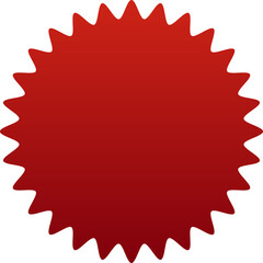 Red sticker or label design blank. Collection of special offer sale oval and round shape sunburst labels and badges. Promo stickers with star edges. Vector.