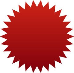Red sticker or label design blank. Collection of special offer sale oval and round shape sunburst labels and badges. Promo stickers with star edges. Vector.