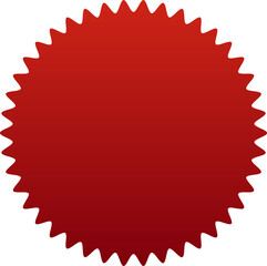 Red sticker or label design blank. Collection of special offer sale oval and round shape sunburst labels and badges. Promo stickers with star edges. Vector.