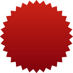 Red sticker or label design blank. Collection of special offer sale oval and round shape sunburst labels and badges. Promo stickers with star edges. Vector.