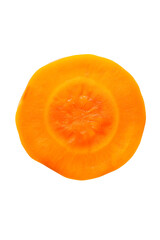 Slice of carrot on transparent isolated background