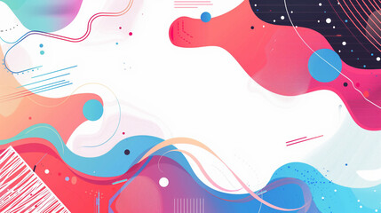 Futuristic background, Ai, Vector in cartoon flat linear style, on white background