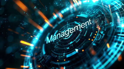 Fototapeta premium Corporate Futuristic background with the word 
