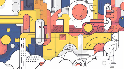 Futuristic background in vector style