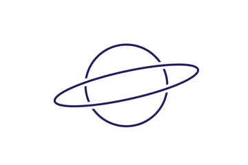 vector icon planet Saturn