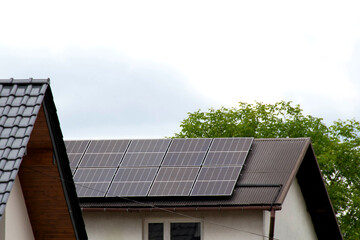 Installing a Solar Cell on a Roof.