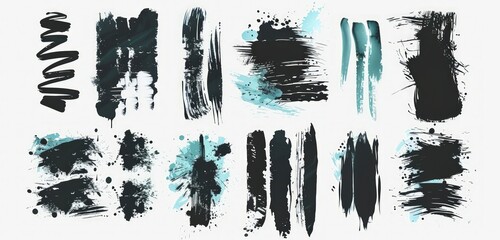 Black education icons designed for use in educational settings, featuring classroom and lunch activities.