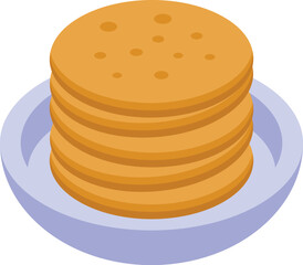 Delicious stack of pancakes lying on plate, perfect image for breakfast and brunch concepts