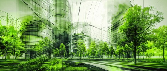 City dedicated to sustainable engineering and environmental responsibility. Urban development, implementing innovative green engineering projects