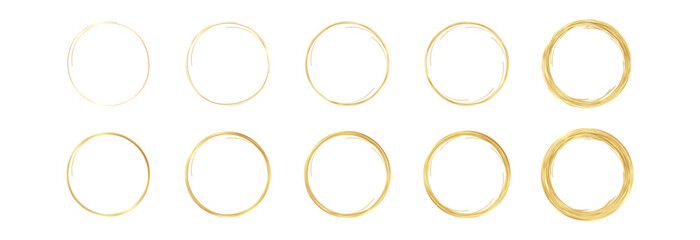Gold bubbles for text, set of gold stickers.