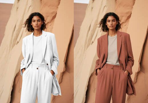 Apparel Women Formal Wear Mockup With Generative AI