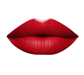 Front view of of beautiful sexy plump woman lips