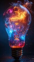 Colorful Lightbulb Explosion