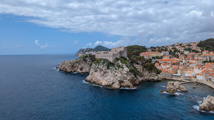 Scenic View of the Majestic Lovrijenac Fortress in Dubrovnik