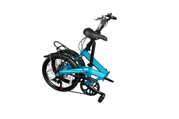 Folded folding bike.